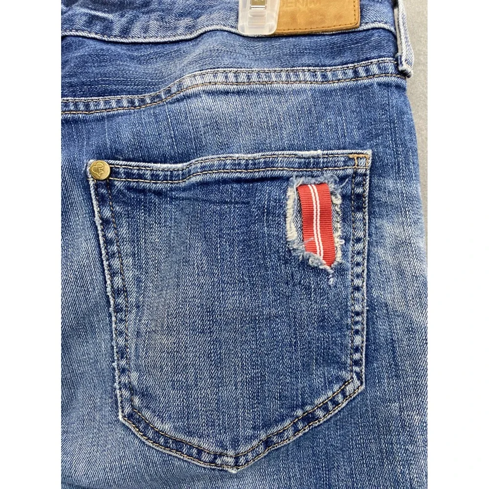 Visible Mending Kintsugi &Denim Boyfriend Style Jeans Distressed 28/32